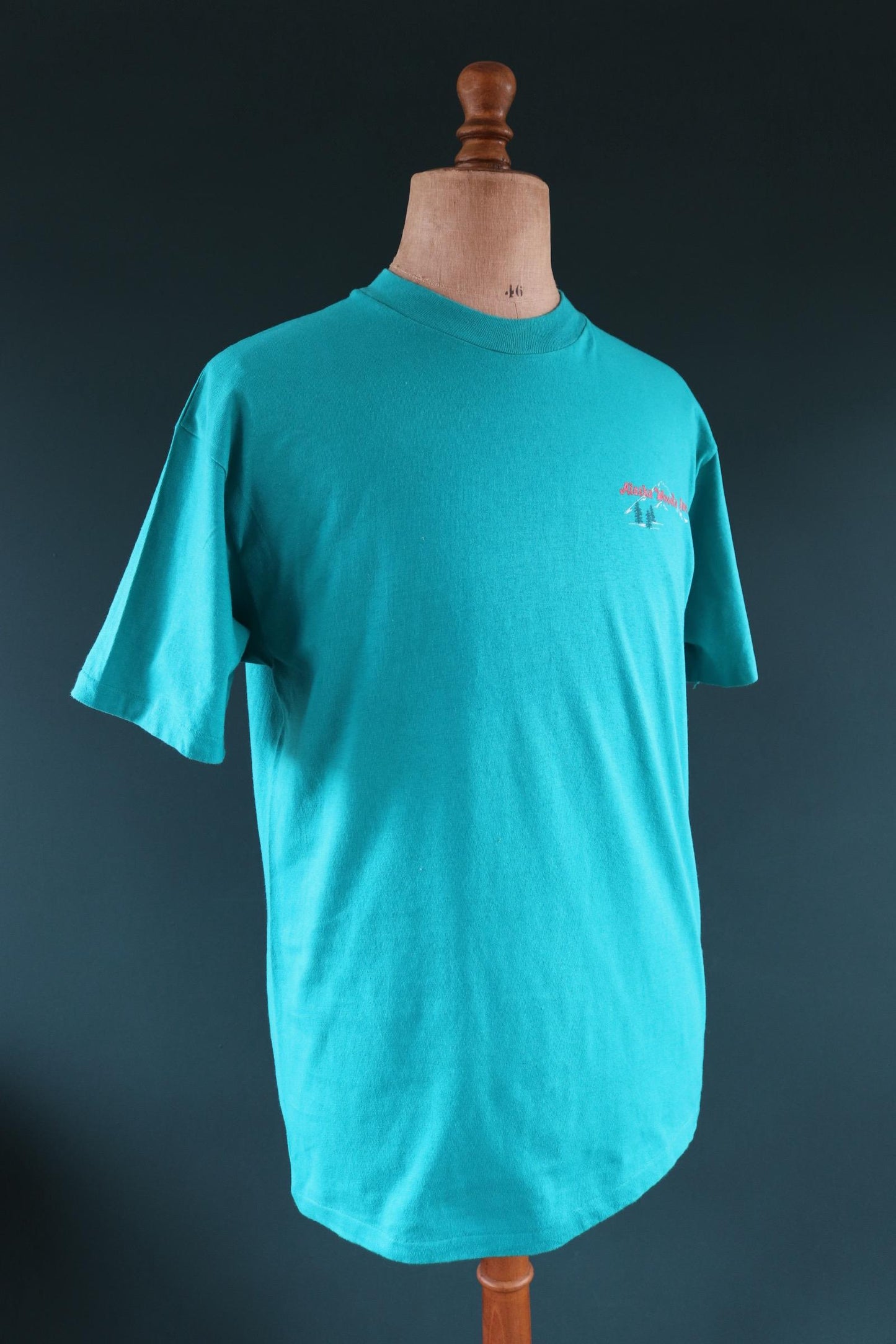 Vintage 1990s teal green Alaska t shirt - 43” chest