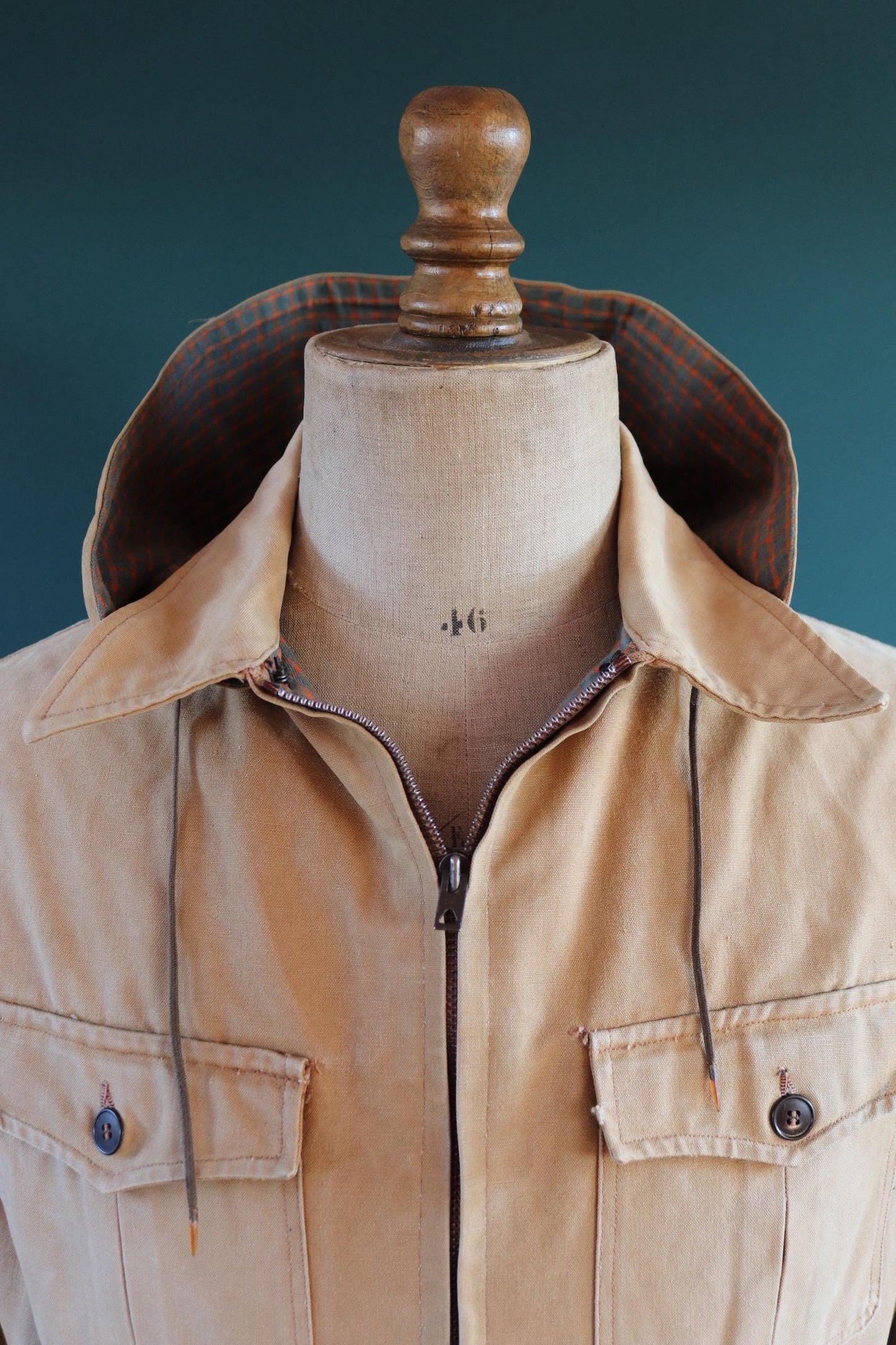 Vintage 1950s 60s French hunting jacket - workwear coat - 43” chest