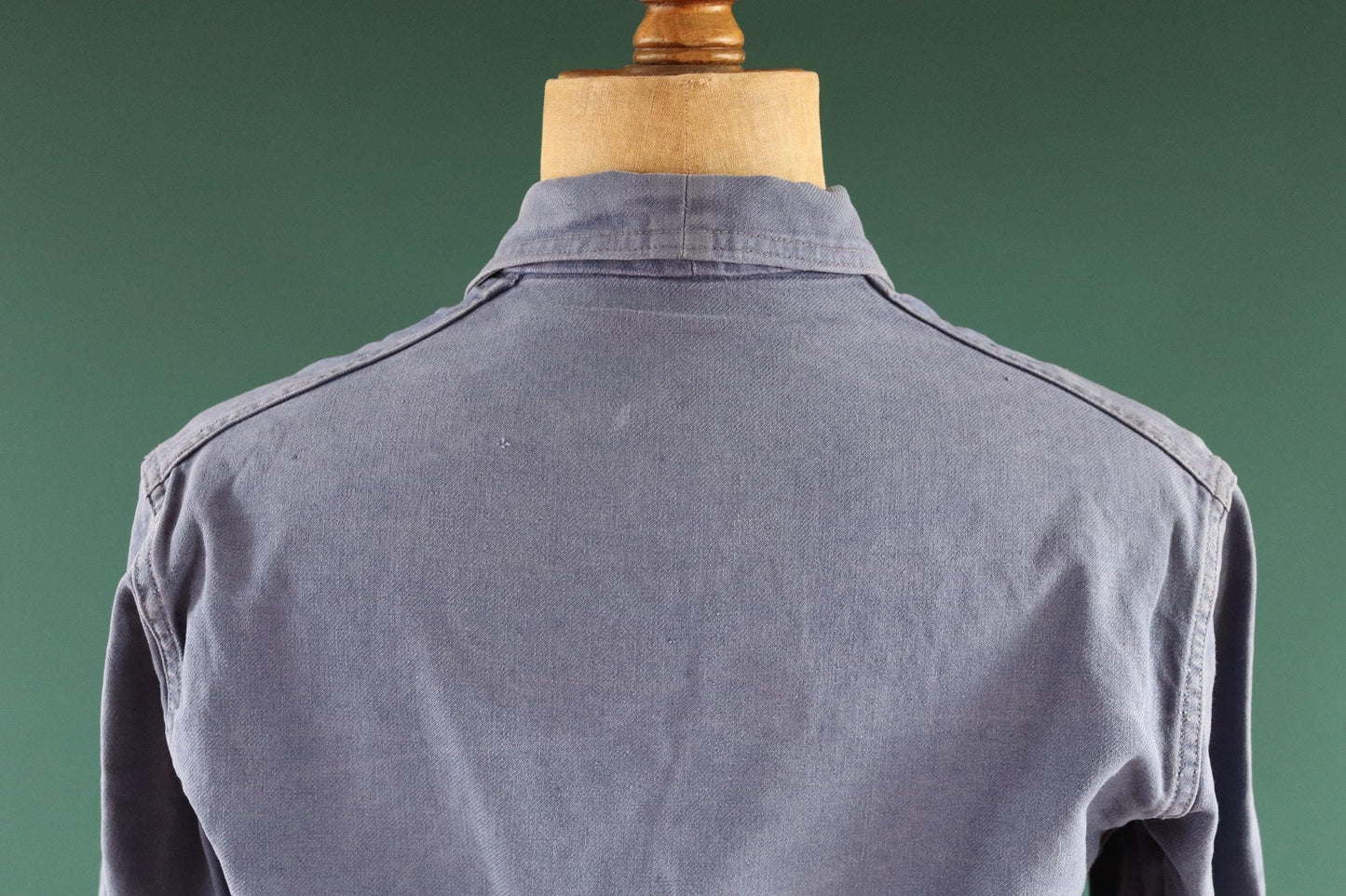 Vintage French blue cyclist jacket - 1950s workwear - cropped chore coat - faded cotton twill - 44” chest - bleu de travail