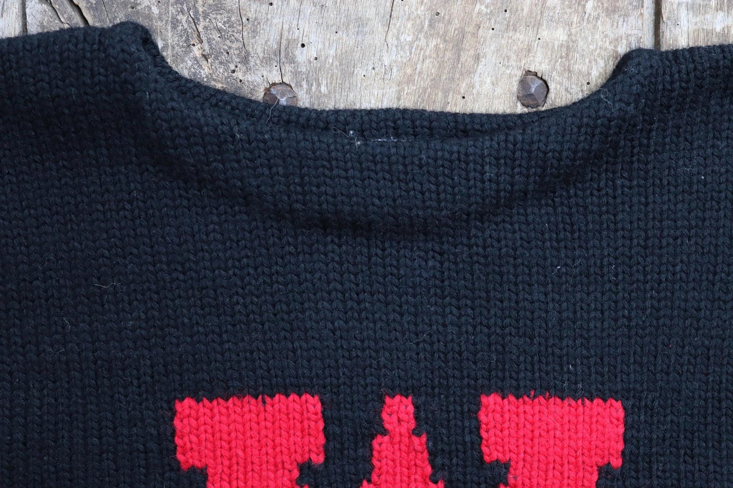 Vintage varsity sweater - knitted wool jumper - preppy style - 1960s knitwear - 36” chest