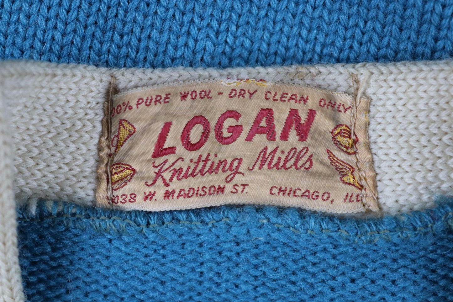 Vintage wool cardigan - varsity sweater - Ivy style - 1960s knitwear - 38” chest