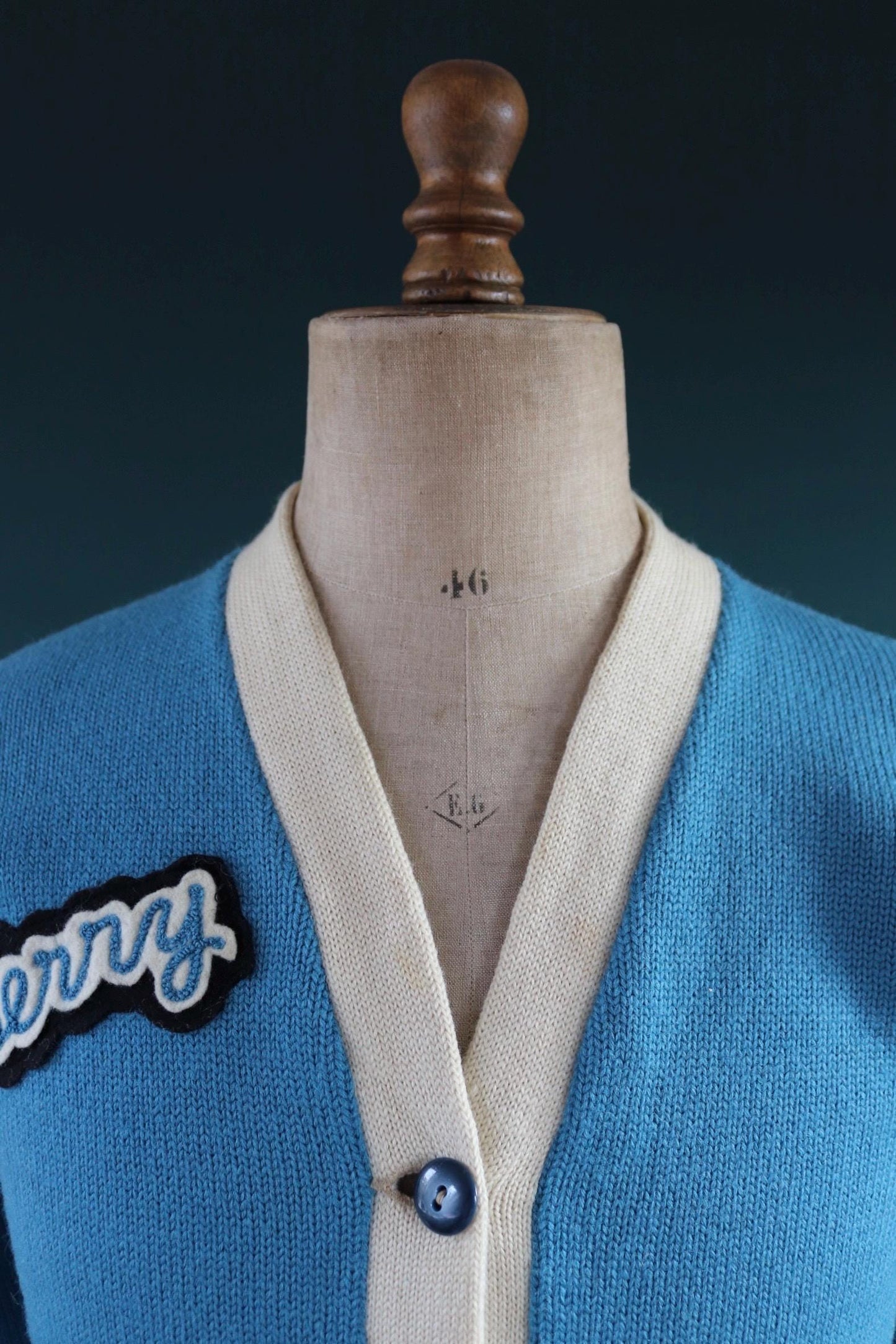 Vintage wool cardigan - varsity sweater - Ivy style - 1960s knitwear - 38” chest