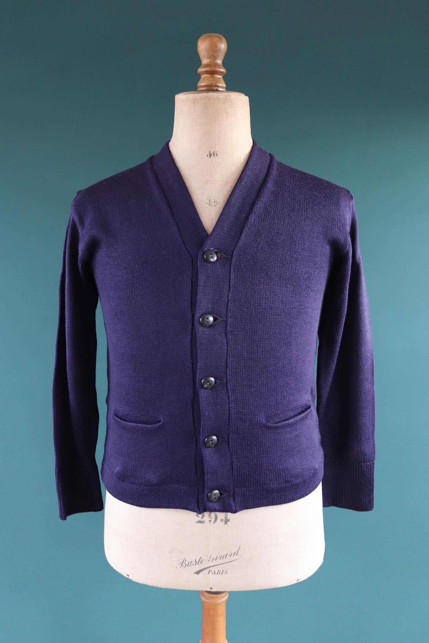 Vintage wool varsity sweater - 1950s knitwear - Ivy style - 36” chest