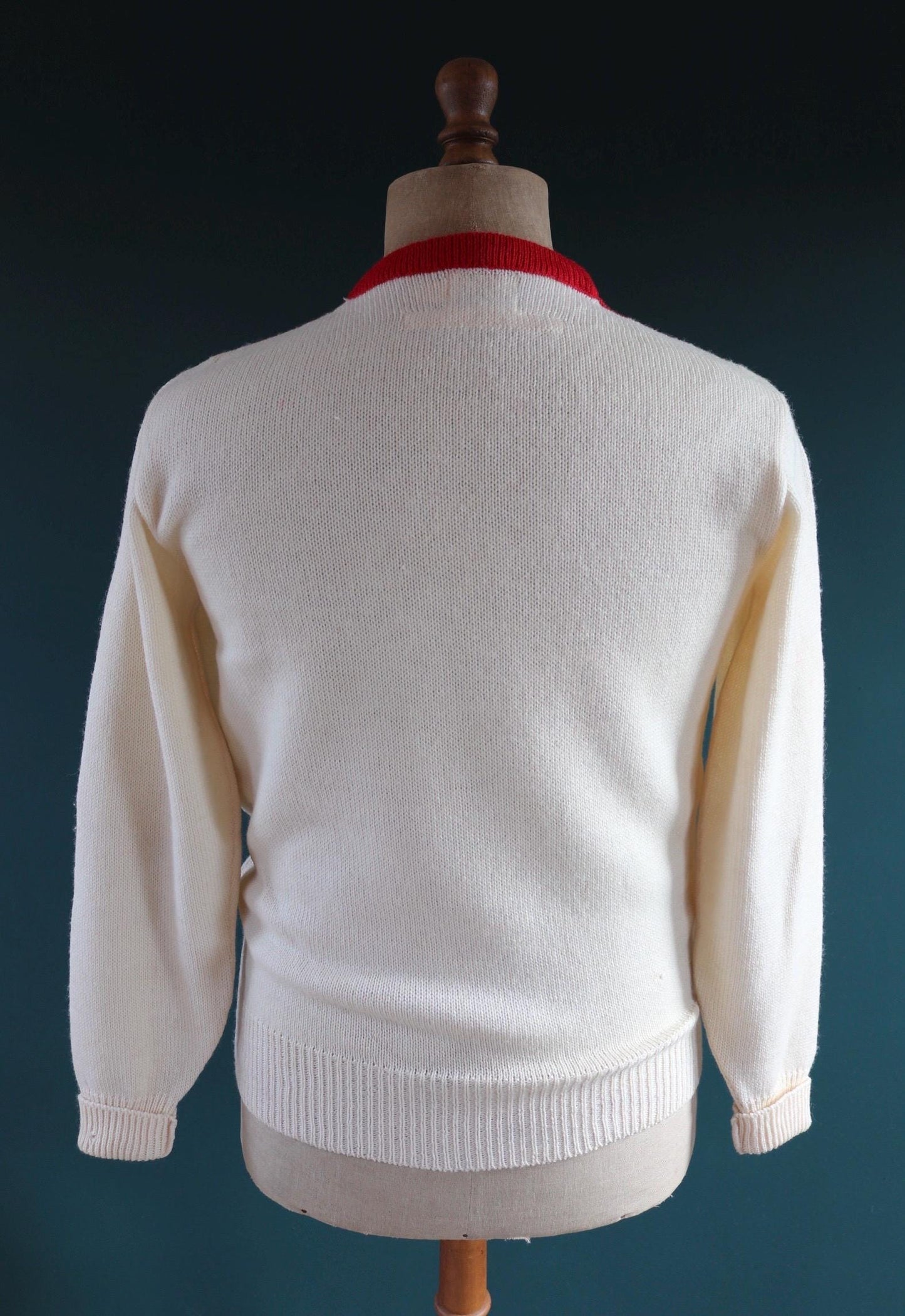 Vintage 1960s college jumper - knitted wool sweater - varsity knitwear - 38” chest