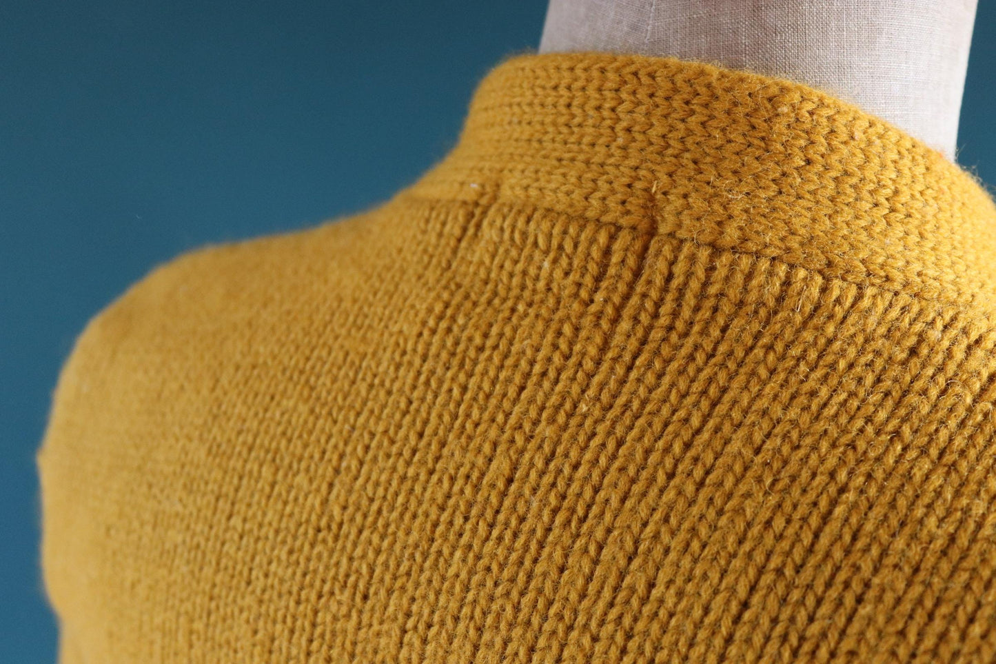 Vintage 1960s thick wool varsity sweater - knitted cardigan - Ivy League style - 38” chest