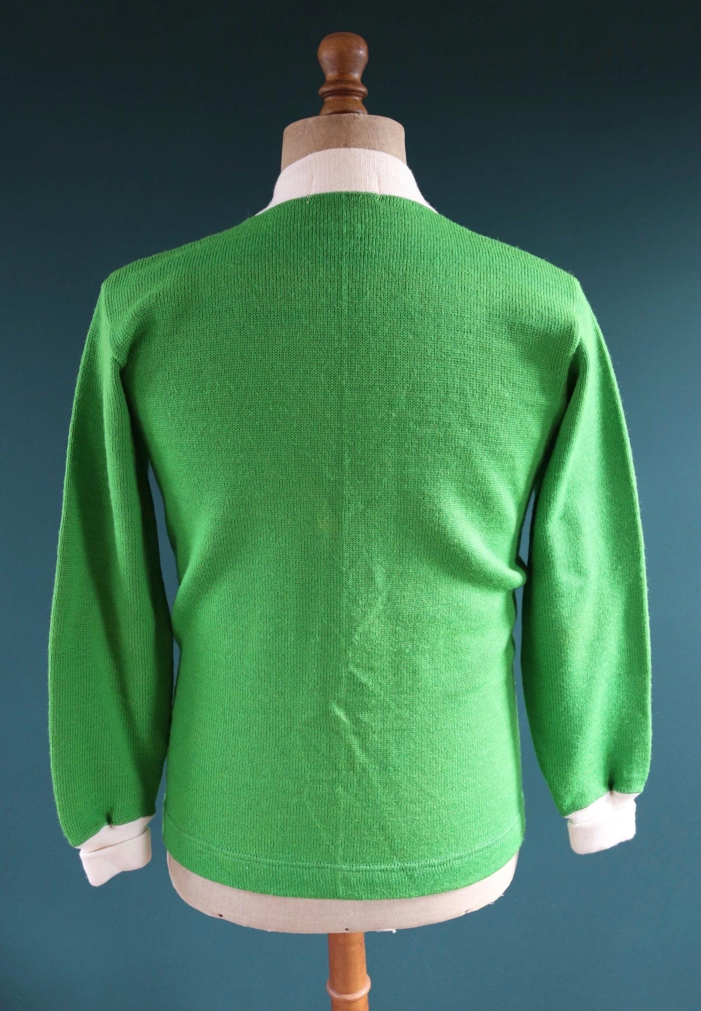 Vintage 1960s wool varsity sweater - knitted jumper - Ivy League style - 38” chest