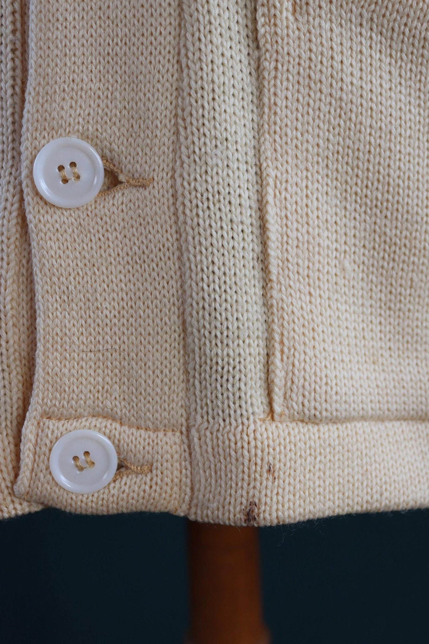 Vintage 1950s wool varsity sweater - chenille patch - knitted cardigan - Ivy League style - 46” chest