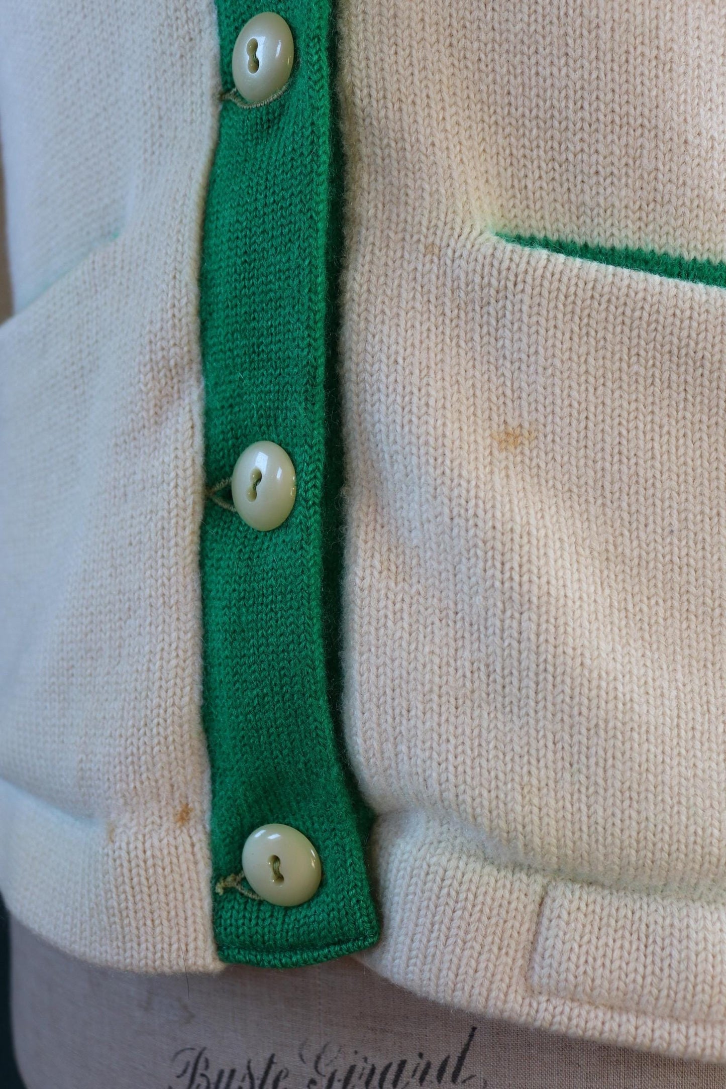 Vintage 1960s wool varsity sweater - knitted jumper - Ivy League style - 39” chest