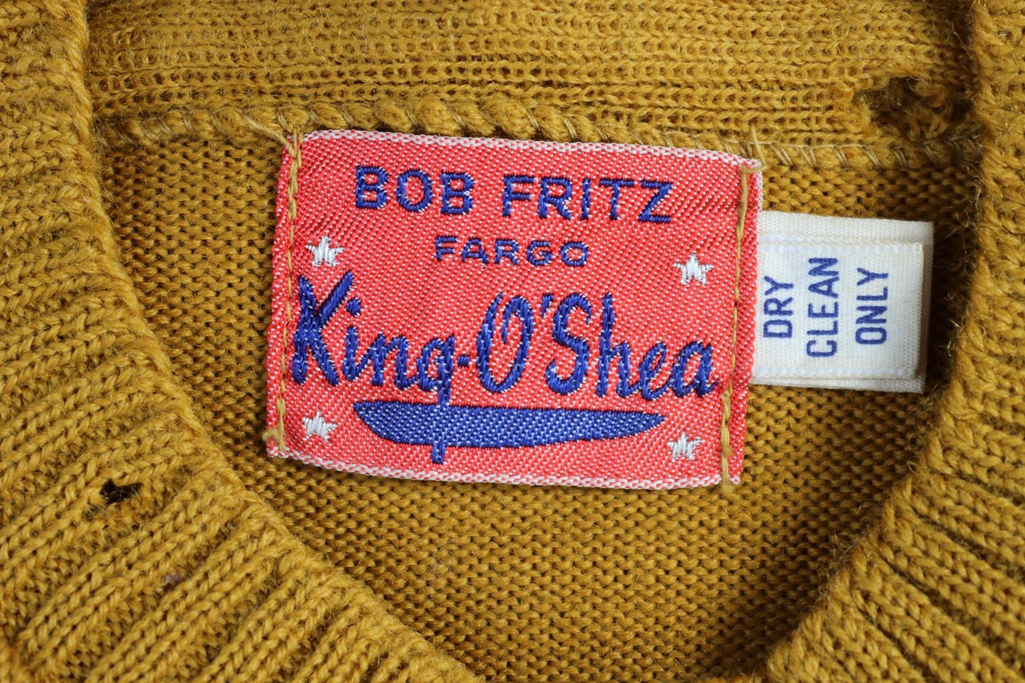 Vintage 1960s mustard wool sweater - gold varsity knit - Ivy League style - chenille patch - 40” chest