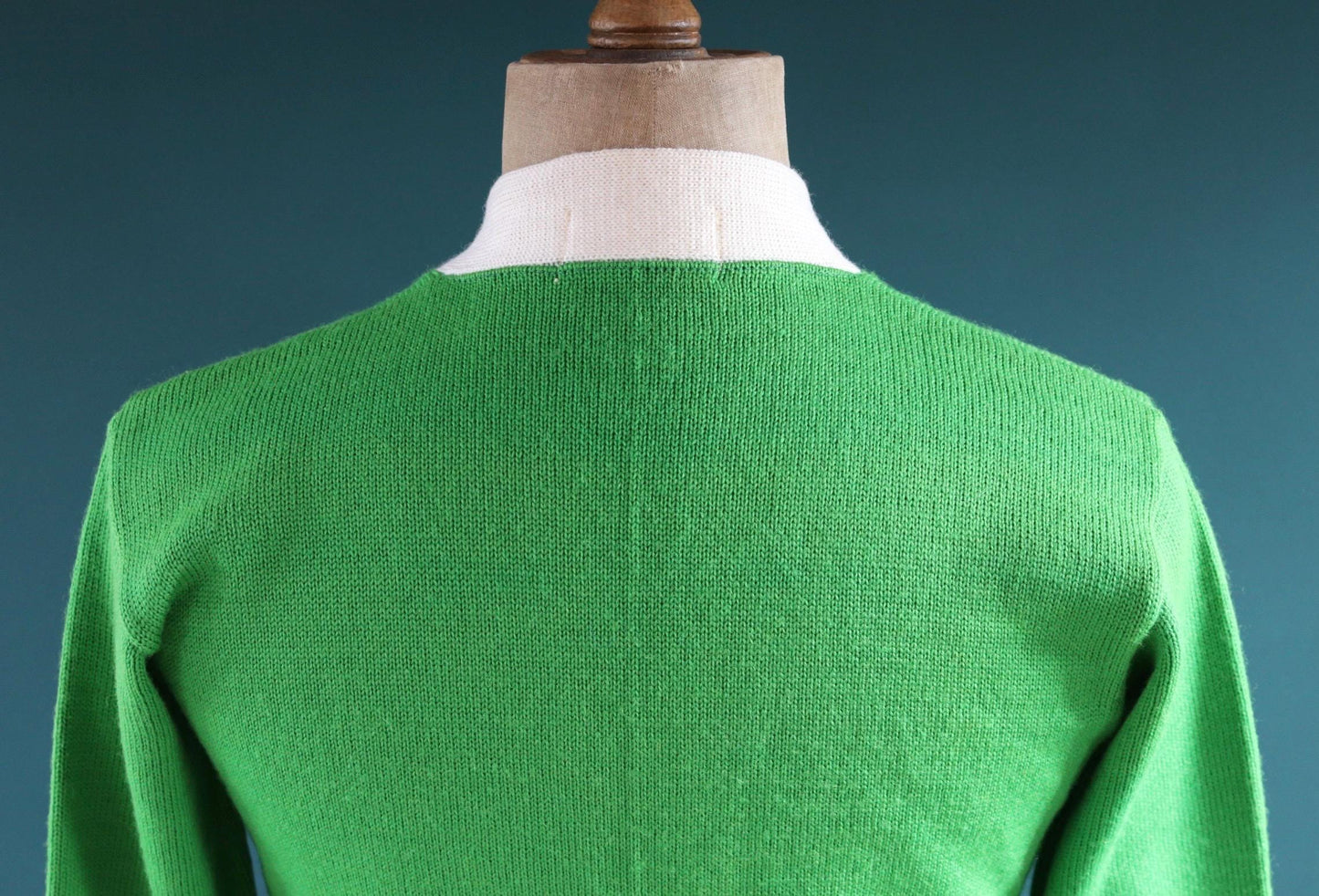Vintage 1960s wool varsity sweater - knitted jumper - Ivy League style - 38” chest