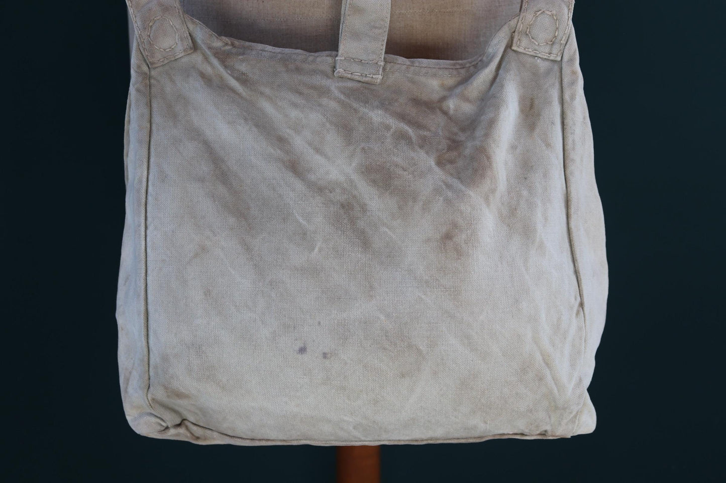 Antique WW1 military bag - Swedish army musette - cotton cross body bread bag - mattornist
