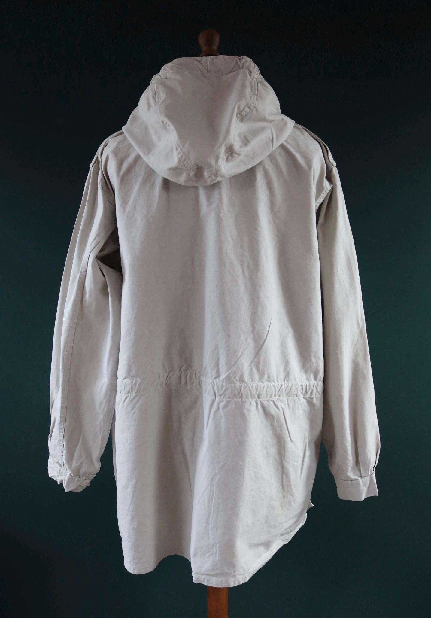 Vintage 1960s Swedish snow blouse smock - snoblus - military anorak - 56” chest