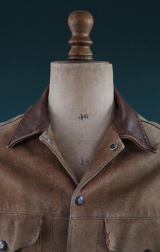 Vintage 1970s Levis Short Horn suede jacket - 40” chest