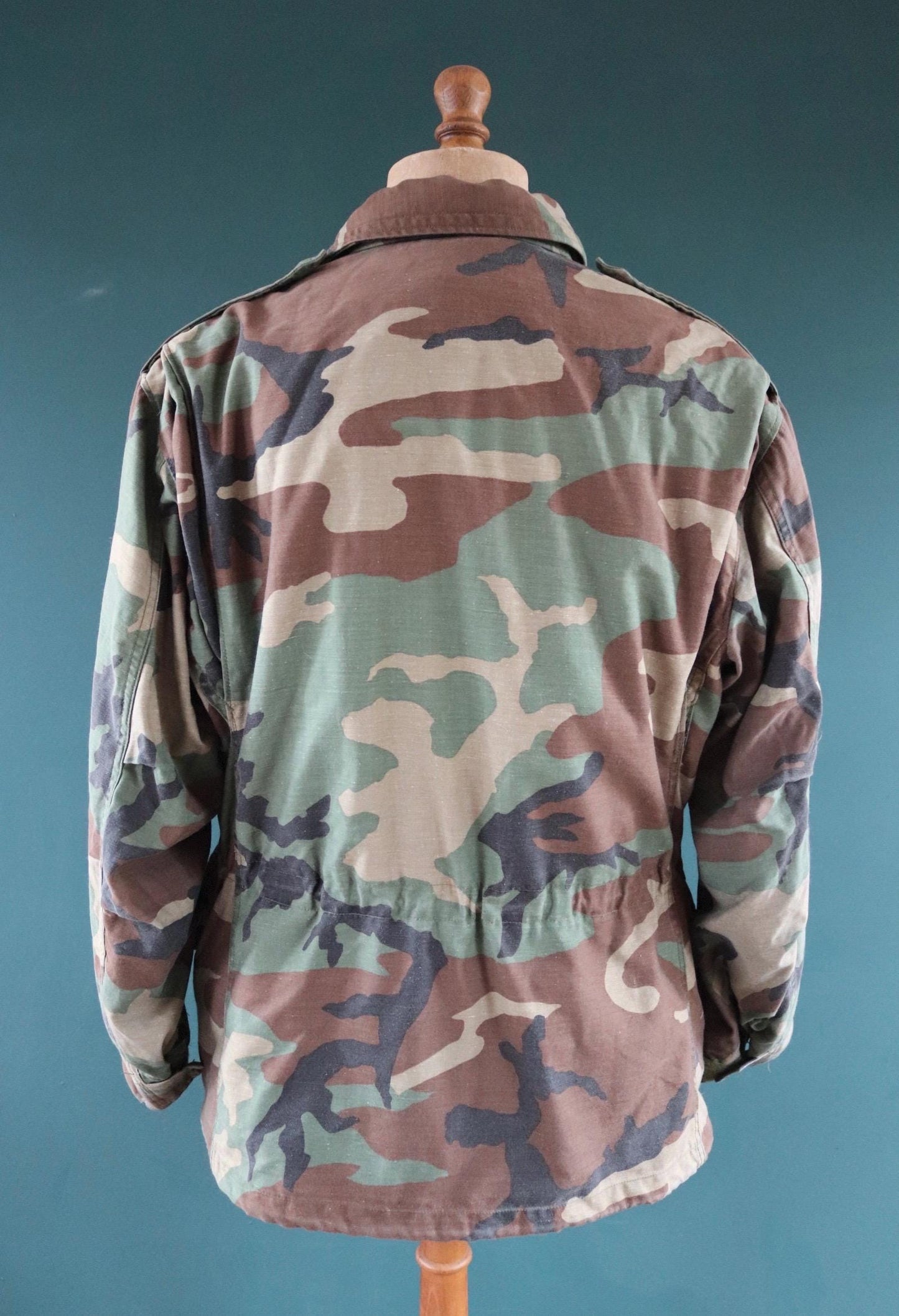 Vintage 1980s US army camouflage M-65 field jacket - 48" chest