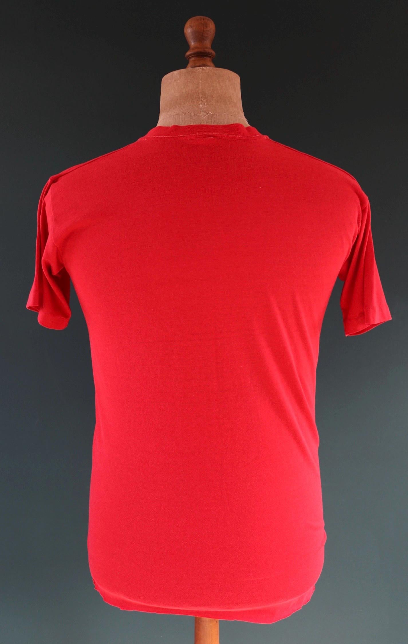 Vintage 1980s v neck t shirt - Arkansas Razorbacks - 38" chest