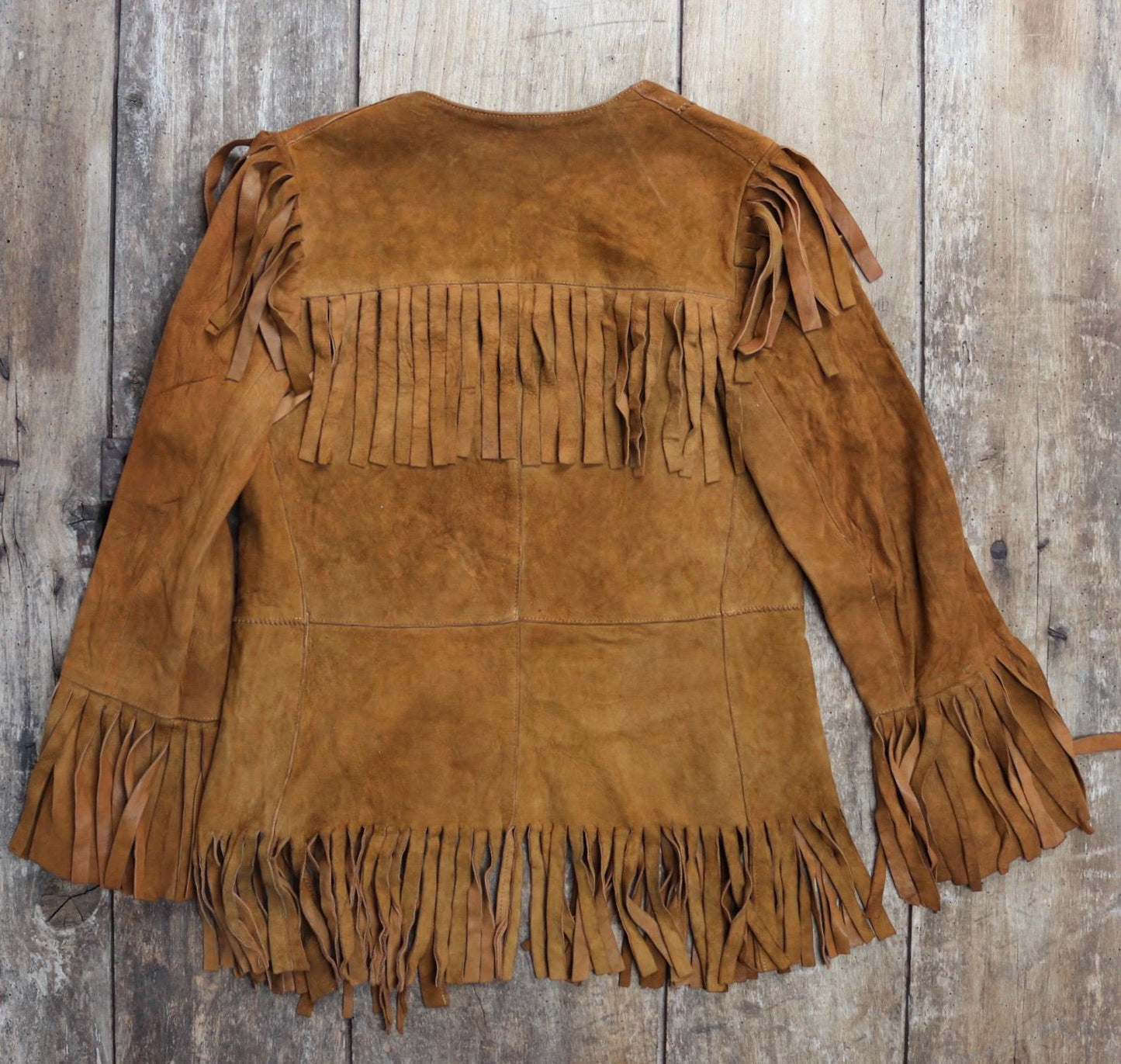 Vintage 1960s buckskin suede tassel jacket - cowgirl Western wear - 32” chest