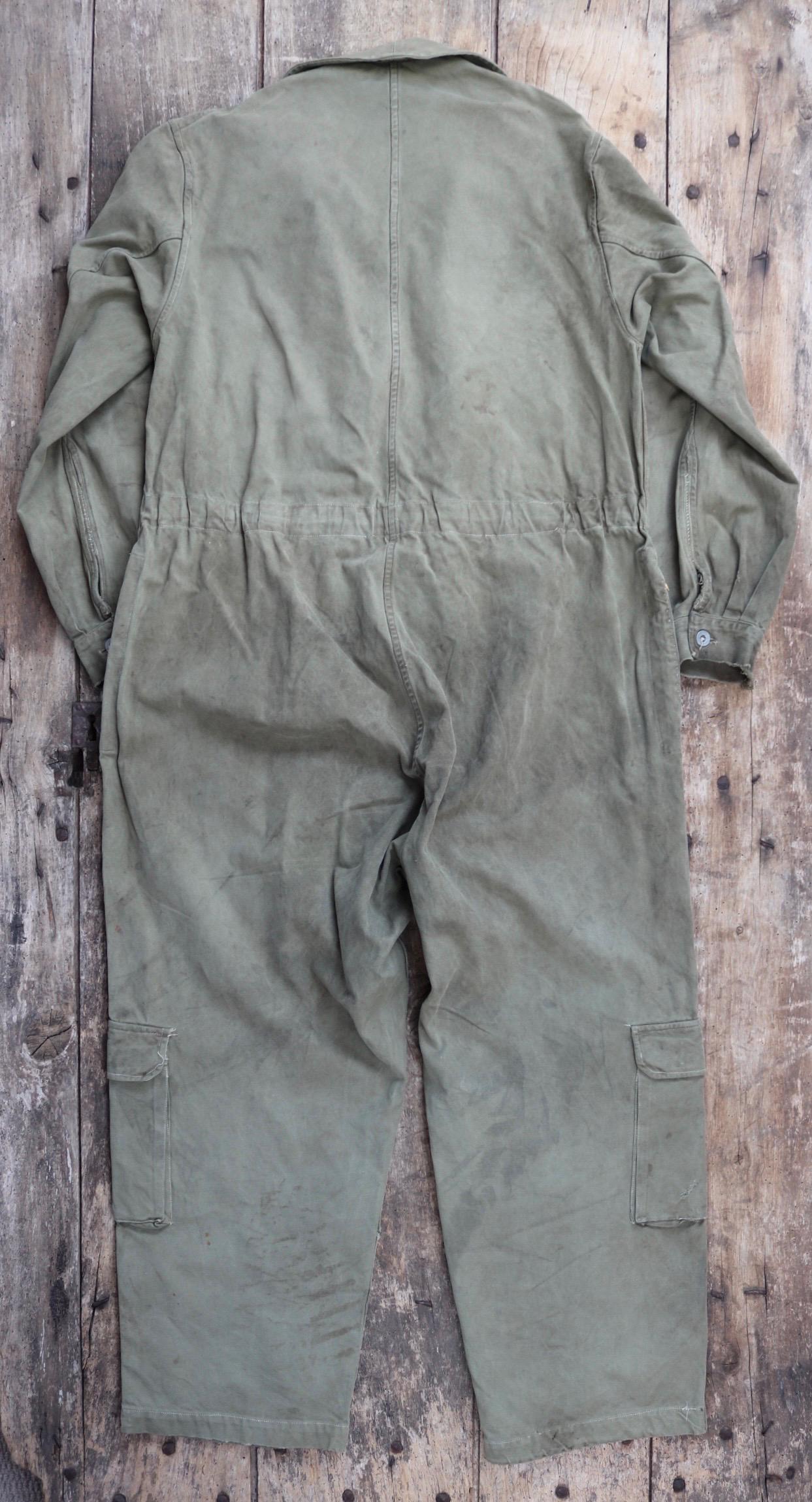 Vintage 1950s French M50 military coveralls - workwear overalls - army mechanic - 47” x 42” x 28”