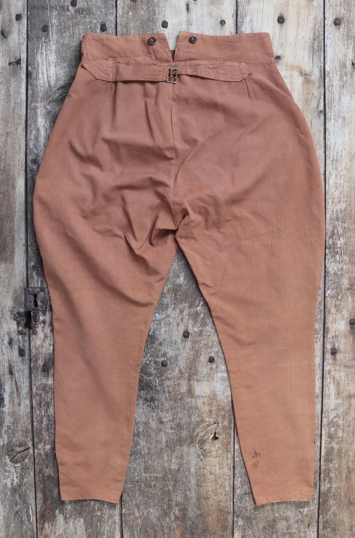 Vintage 1920s French riding jodhpurs - buckle back - hunting breeches - 31” x 25”