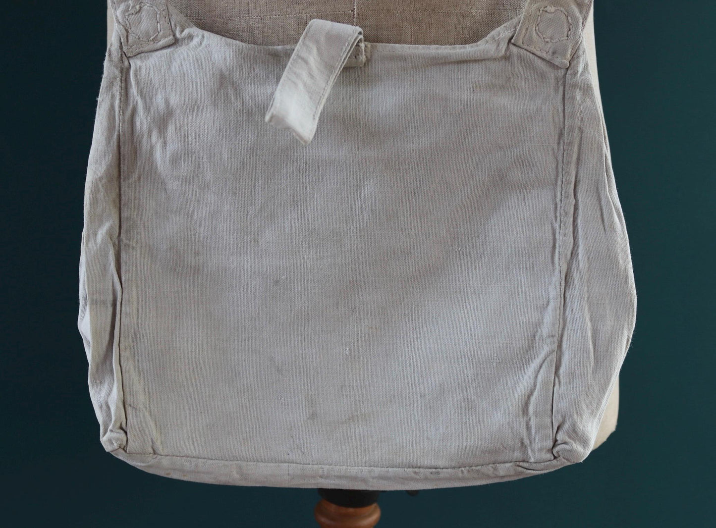 Antique WW1 military bag - Swedish army musette - cotton cross body bread bag - mattornist