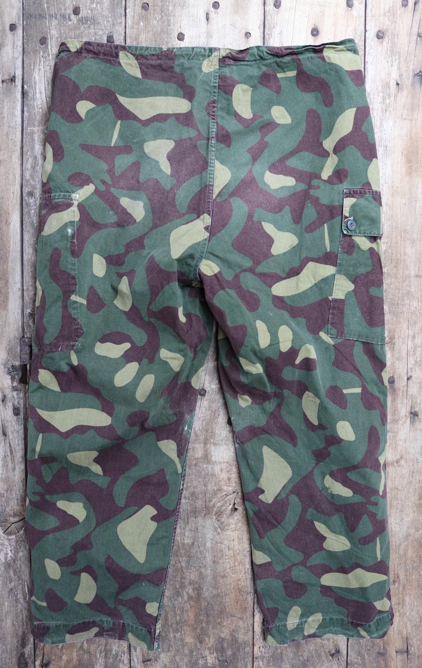 Vintage 1980s Finnish M62 camo trousers - windproof paratrooper pants - 41” x 29”