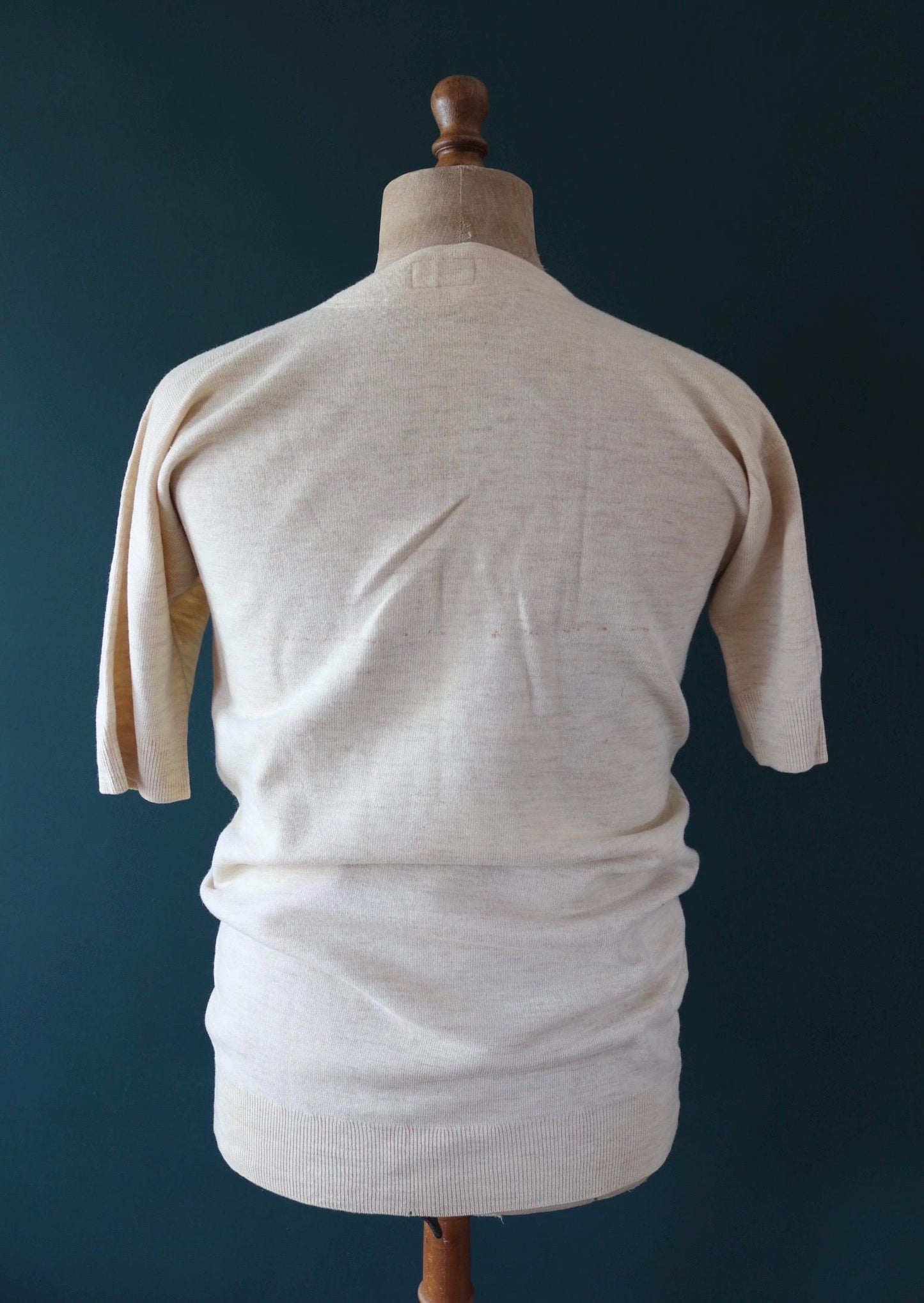 Vintage 1940s Harrods wool undershirt - WW2 clothing - Henley top - thermal layer - 40" chest