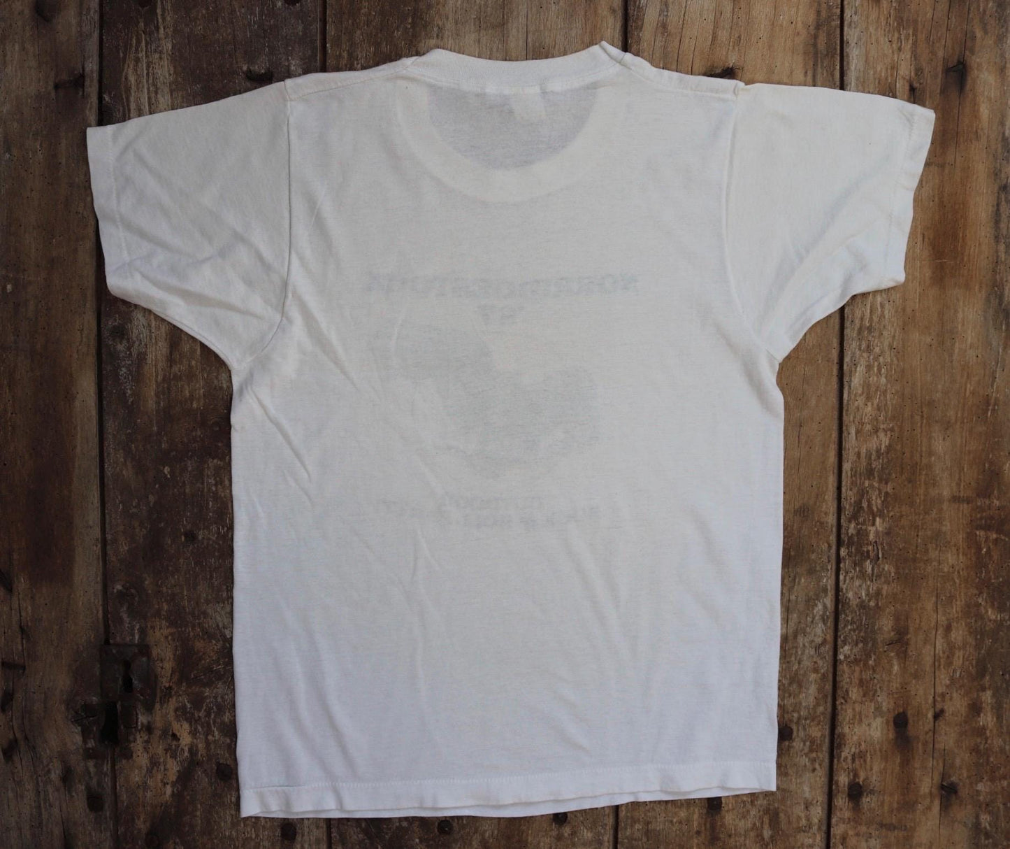 Vintage 1980s t shirt - single stitch - rock n roll print - 36” chest