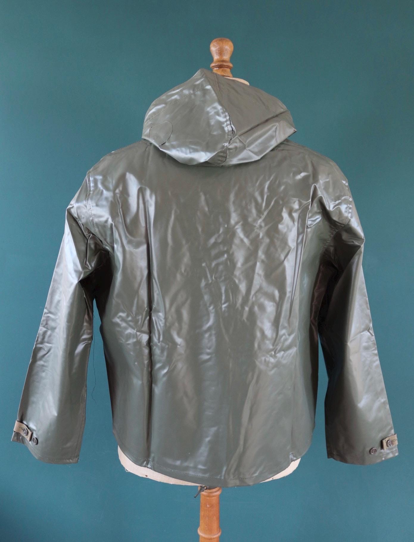 Vintage 1980s Italian Navy smock - deck jacket - foul weather anorak - 49" Chest