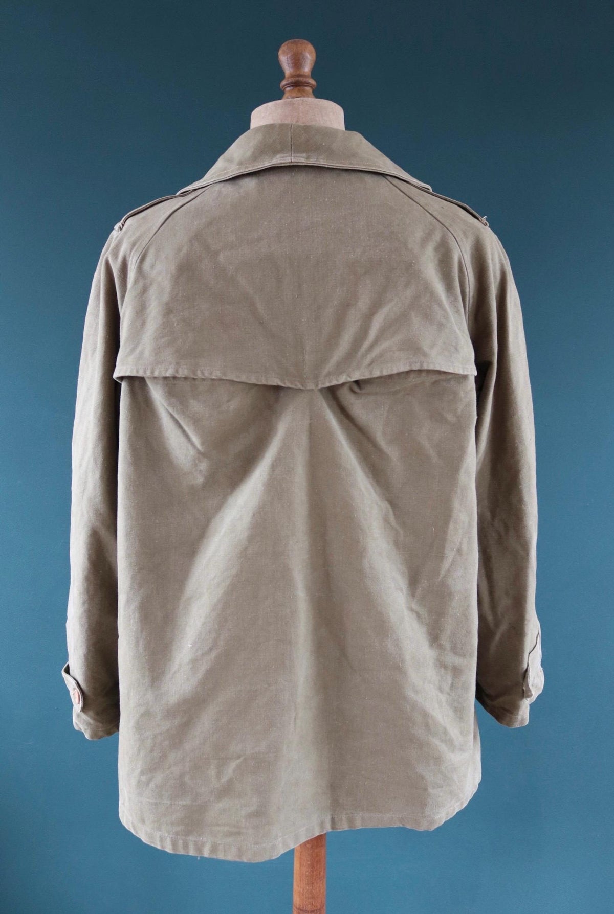 Vintage 1940s French M38 army jacket - WW2 motorcycle troops - double breasted bourgeron - 49” chest