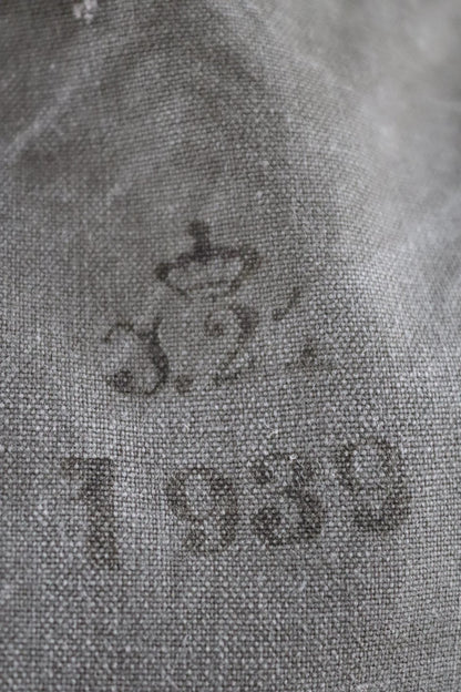 Vintage 1930s 30s WW2 era Swedish army military cotton cross body mattornist bag stamped musette