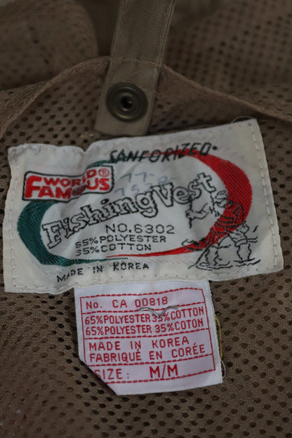 Vintage 1980s 90s fly fishing vest - wading utility waistcoat - 46" chest
