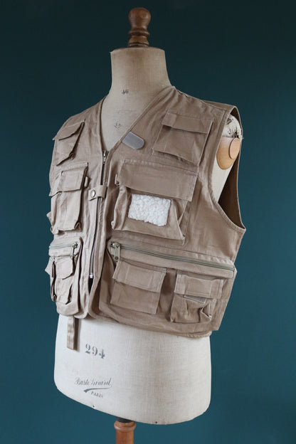 Vintage 1980s 90s fly fishing vest - wading waistcoat - 48" chest