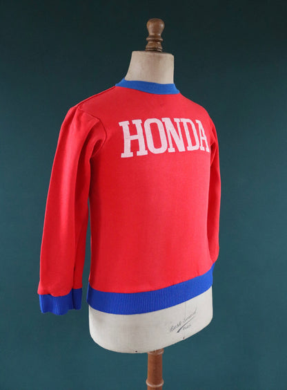 Vintage 1970s French Honda sweatshirt - motorcycle racing - 38" chest