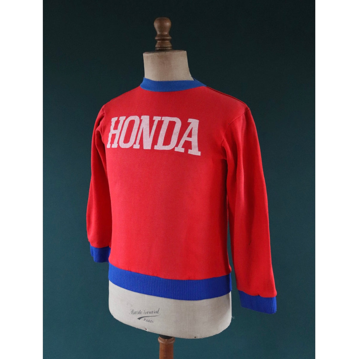 Vintage 1970s French Honda sweatshirt - motorcycle racing - 38" chest
