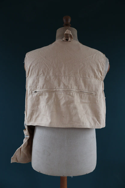 Vintage 1980s 90s wading vest - utility waistcoat - fly fishing - 46" chest