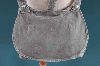 Vintage 1930s 30s WW2 era Swedish army military cotton cross body mattornist bag stamped musette