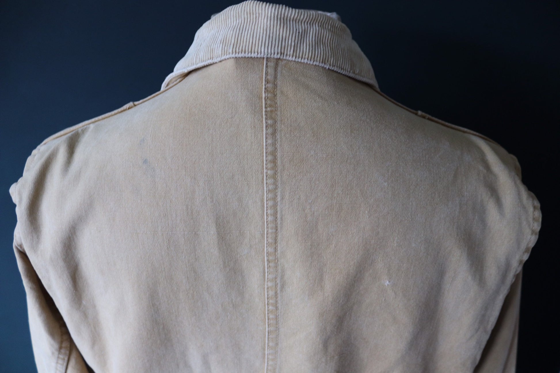 Vintage 1940s 40s tin cloth duck cotton canvas hunting shooting jacket 46” chest Red Head American workwear work chore