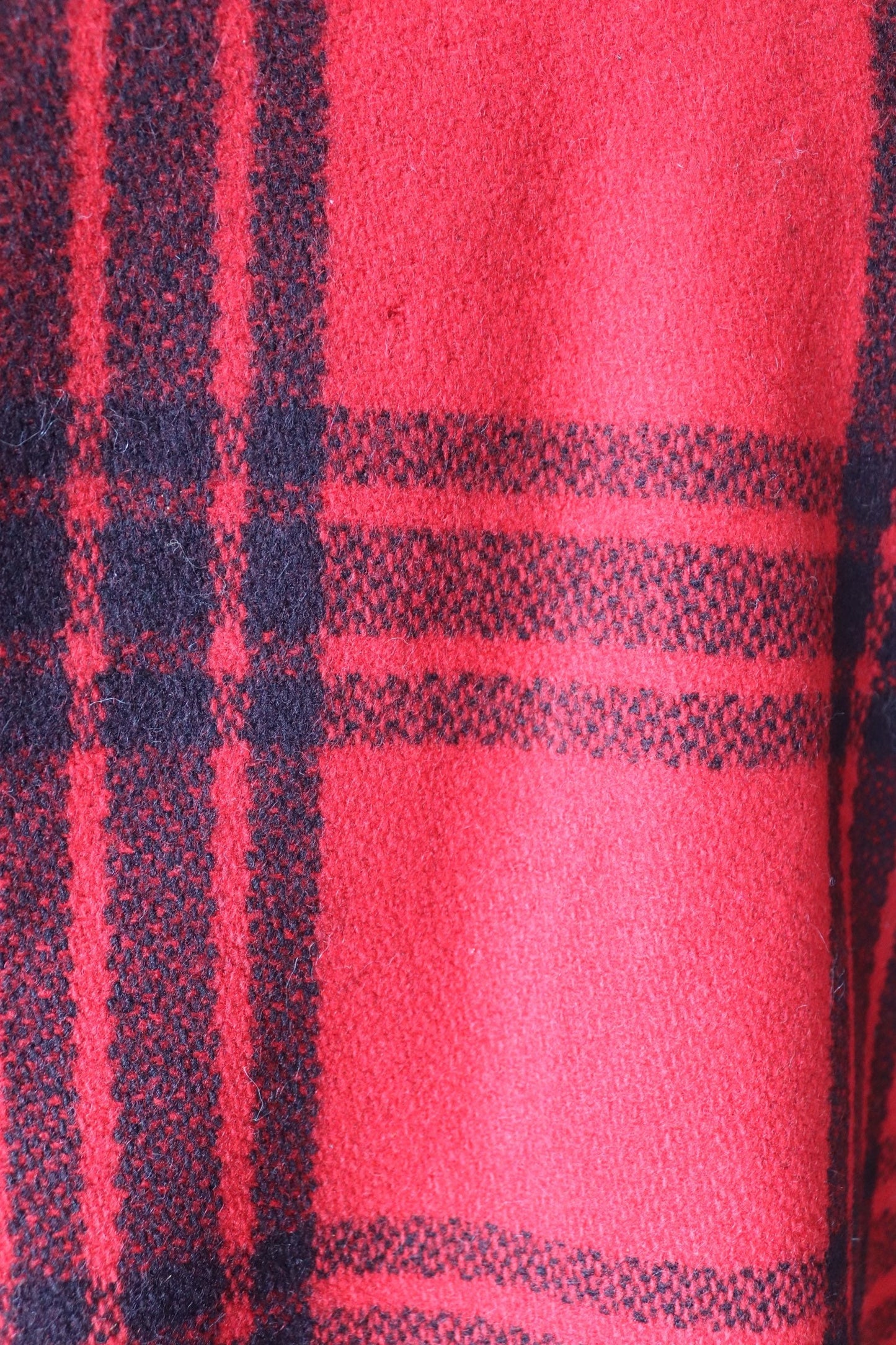 Vintage 1940S 40s 1950s 50s JC Higgins red black buffalo plaid wool checked jacket 48” chest hunting mackinaw