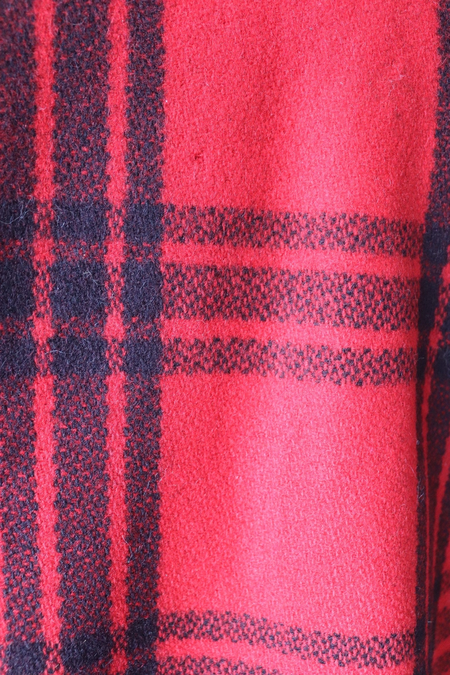 Vintage 1940S 40s 1950s 50s JC Higgins red black buffalo plaid wool checked jacket 48” chest hunting mackinaw