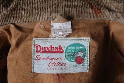 Vintage 1940s 50s workwear jacket - Utica Duxbak - duck cotton canvas - tin cloth hunting - 49” chest