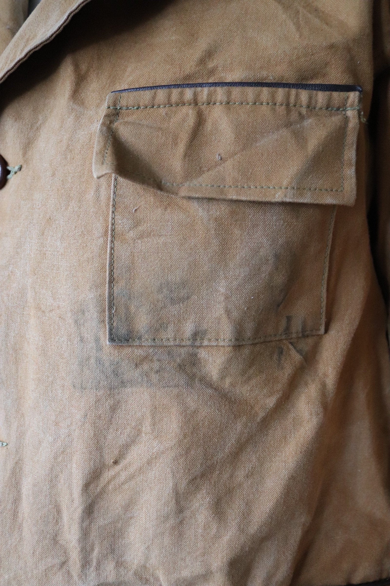 Vintage 1940s 50s workwear jacket - Utica Duxbak - duck cotton canvas - tin cloth hunting - 49” chest