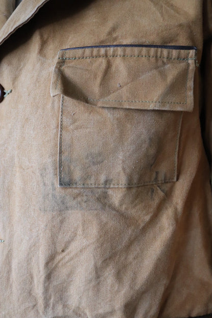 Vintage 1940s 50s workwear jacket - Utica Duxbak - duck cotton canvas - tin cloth hunting - 49” chest