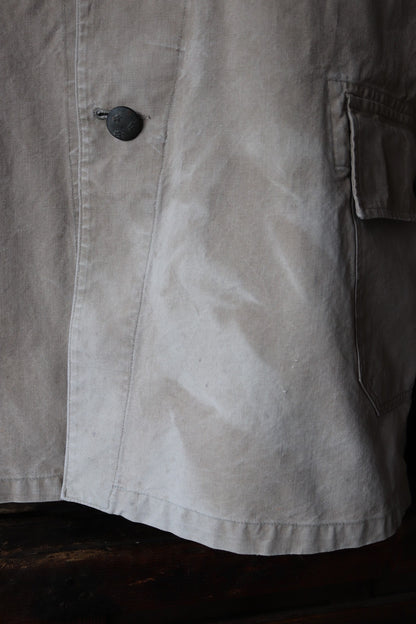 Vintage 1930s 30s 1940s 40s Swedish WW2 military civil defence army field cotton jacket tunic 46” chest work workwear chore