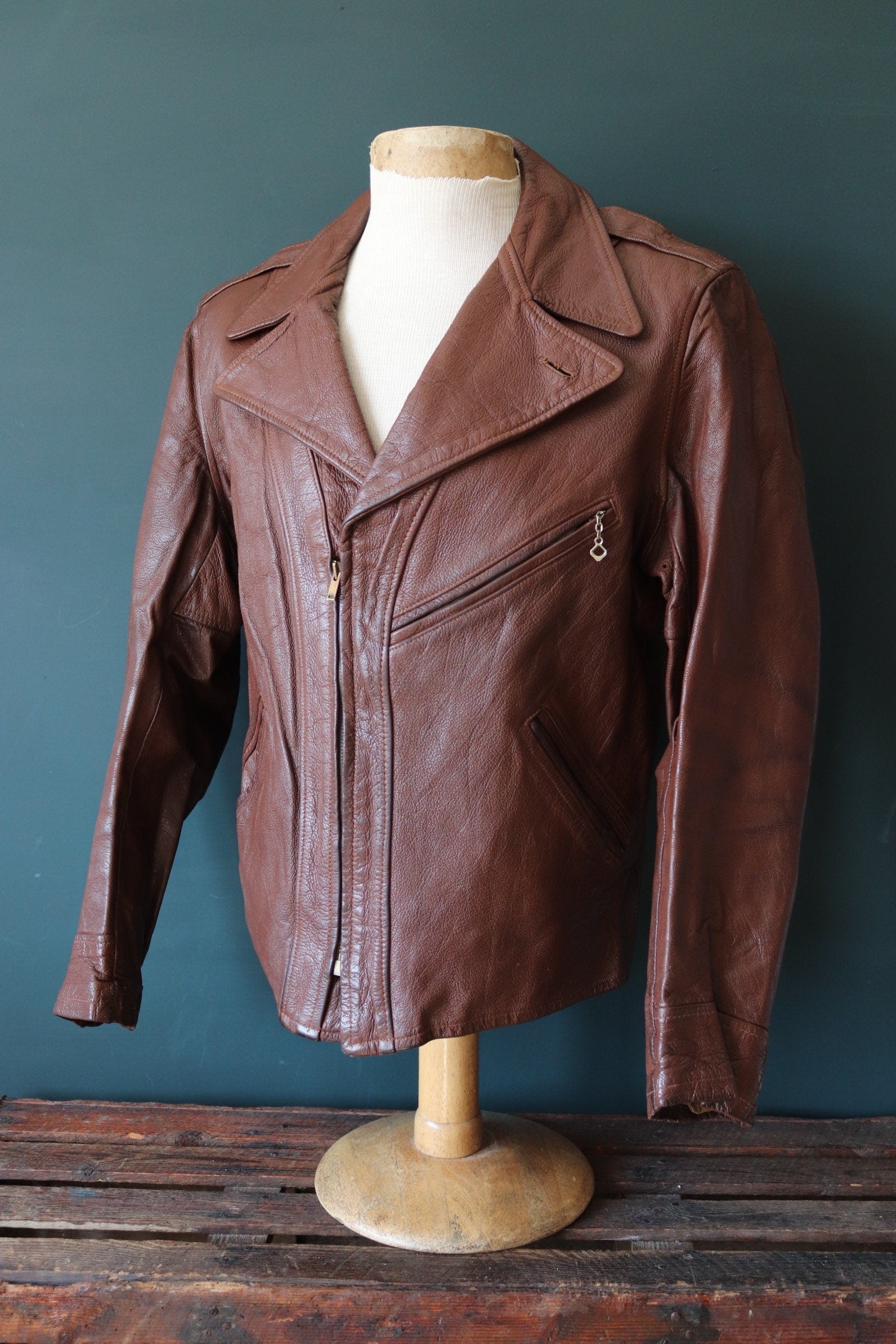 ジャケット・アウター leather brown jacket archive Levi's® Vintage Clothing 1940s Leather Jacket - Brown