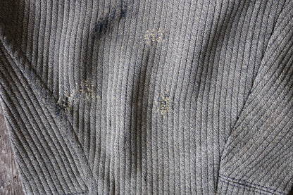Vintage French workwear trousers 1950s brown pique coutil corduroy hunting riding breeches darned repaired 29” x 24.5” jodhpurs