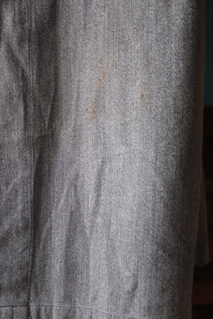 Vintage 1950s French workwear jacket - salt and pepper overalls - shop coat - 44" chest
