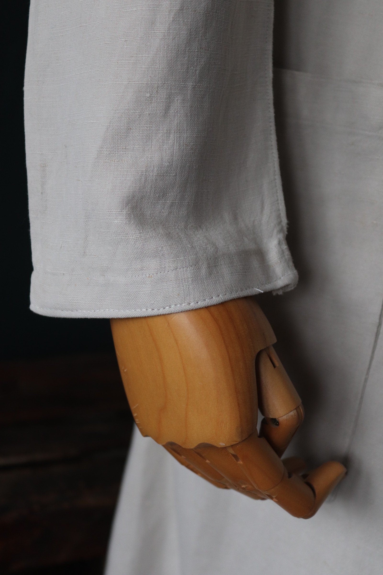 Vintage antique 1920s 1930s French workwear jacket overalls linen duster work chore coat 36” chest xs