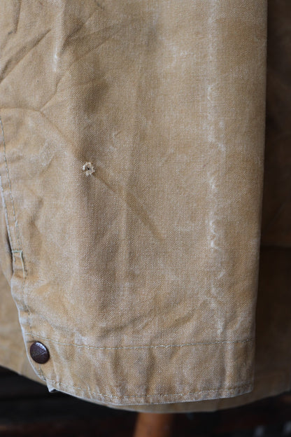 Vintage 1970s 70s 1980s 80s Duxbak duck cotton canvas tin cloth hunting shooting jacket 45” chest workwear work chore