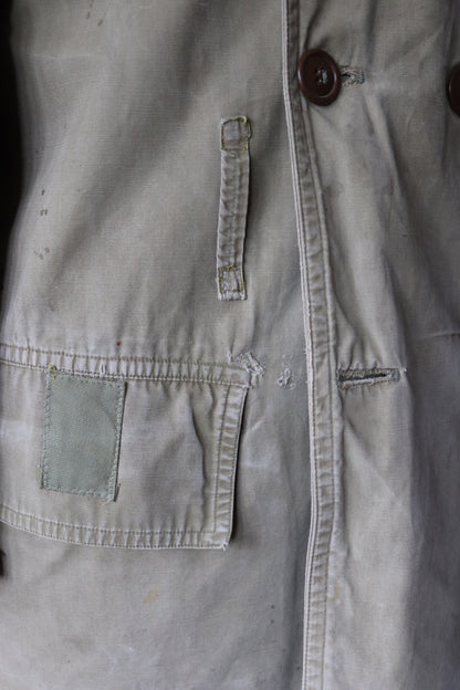 Vintage 1940s 40s WW2 US army military jeep coat mackinaw 42” chest work workwear chore shawl collar