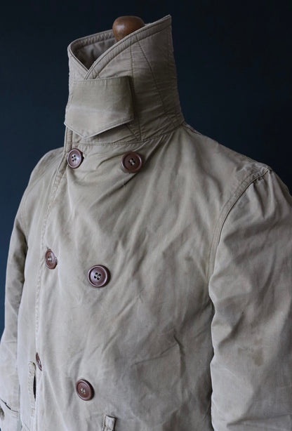 Vintage 1940s 40s WW2 US army military jeep coat mackinaw 42” chest work workwear chore shawl collar
