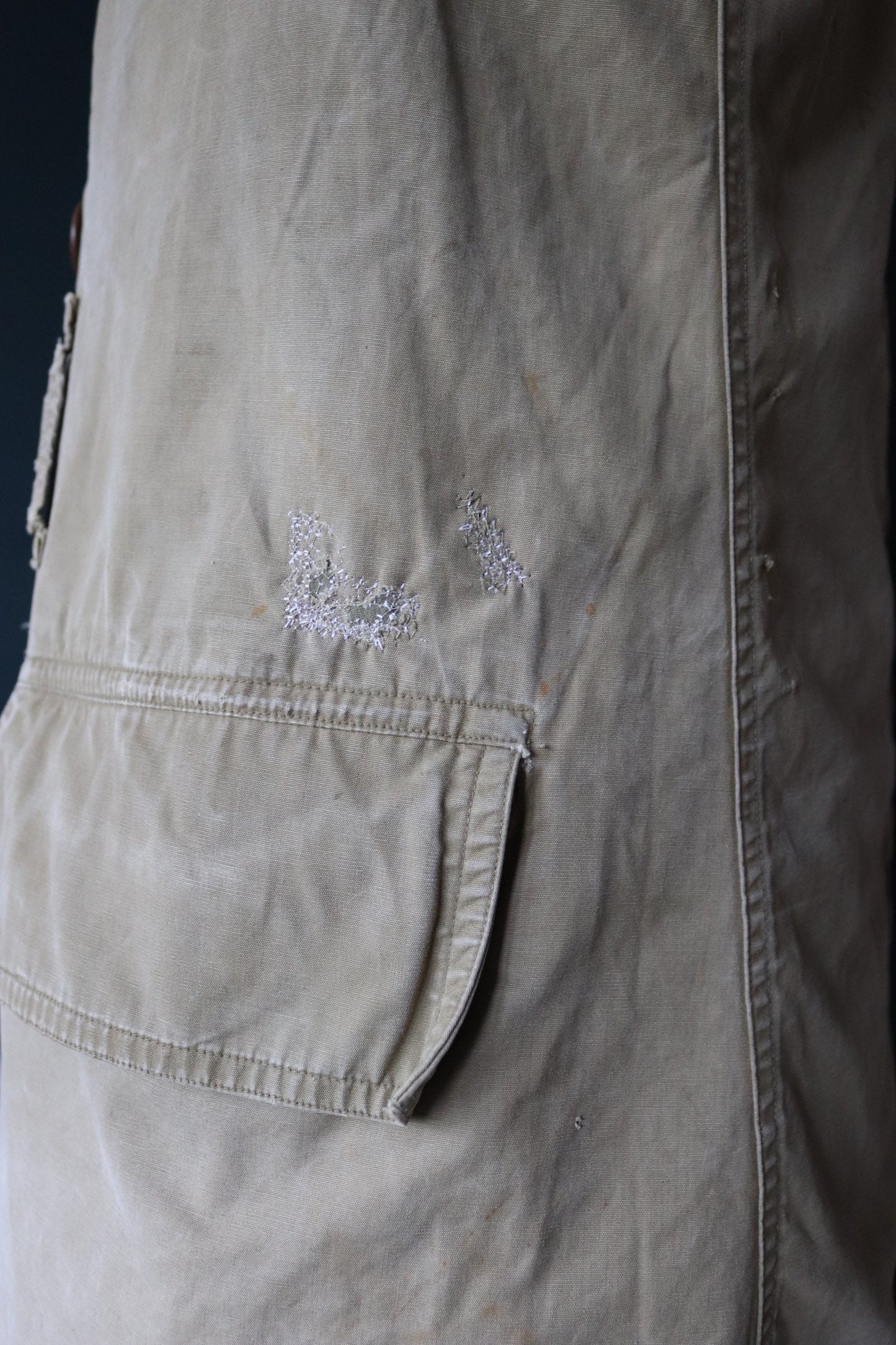 Vintage 1940s jeep coat - WW2 US army jacket - original military mackinaw - 42” chest - workwear - shawl collar